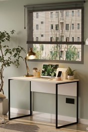 Hanah Home Nor2-W Escritorio de Estudio Blanco